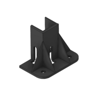 MODULAR SOLUTIONS ELITE FOOT<BR>45MM X 90MM FOUR SIDED, 11MM FLOOR ANCHOR HOLES W/HARDWARE